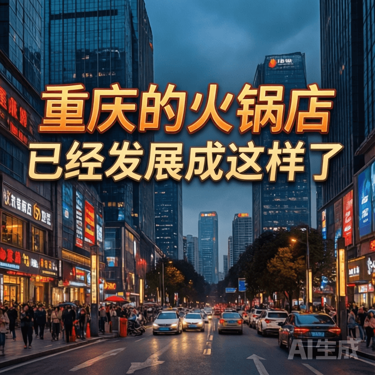重庆,火锅店,高楼,街道,夜景